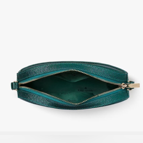 KATE SPADE Glimmer Oval Camera Bag FESTIVE TEAL - Picture 3 of 9